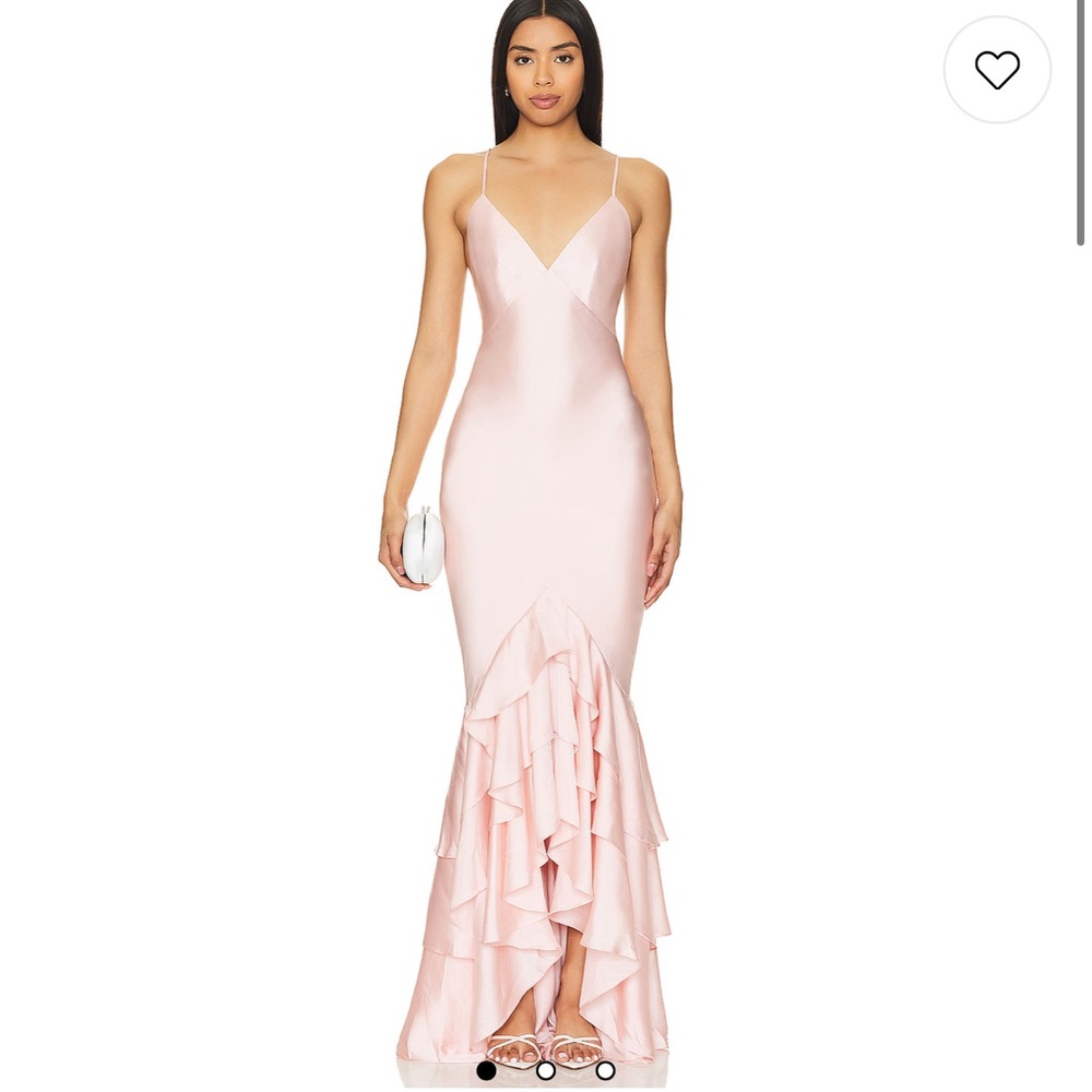 Lovers + Friends Pink Cleo Gown